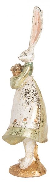 Dekorace figurka zaječice v šatech zdobená zlatou patinou - 12*9*33 cm - Clayre & Eef