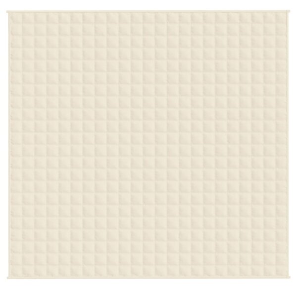 Zátěžová deka světle krémová 220 x 230 cm 15 kg textil