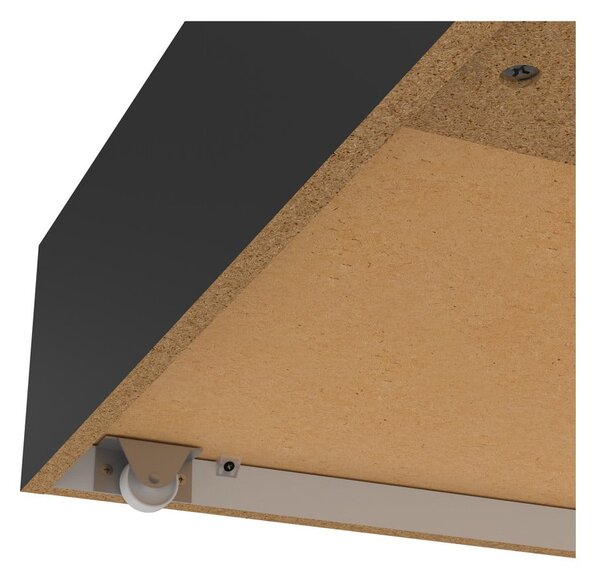 Černé šuplíky pod postel v sadě 2 ks 90x190/140x190 cm Naia – Tvilum