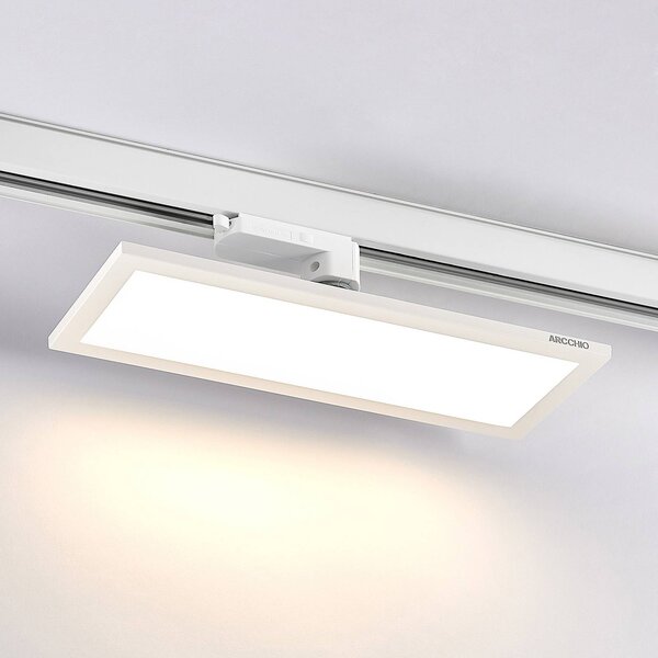 Arcchio Hairis 3-fázový LED panel bílý 3000 K, Bílá / opál, Pracovna / kancelář, Plast, Moderní