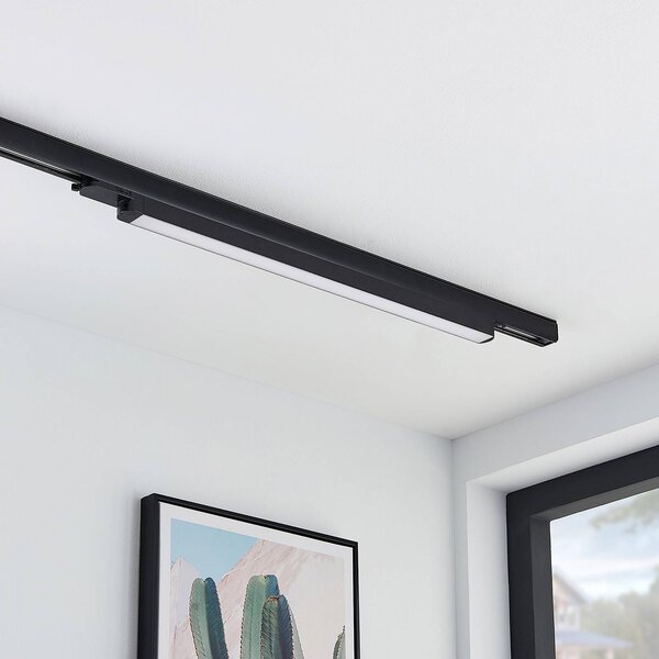 Arcchio Harlow LED kolejnicové světlo, černé, 69 cm, 3 000 K, Černá, Pracovna / kancelář, Hliník, Moderní