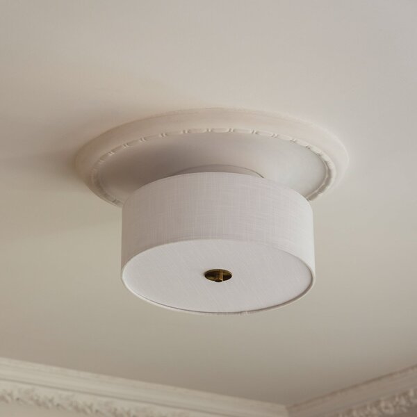 Stropní Lampa Globen Lighting, Noah, stmívatelné, Bílá, Obývací pokoj, Tkanina / Textil, Skandinávský