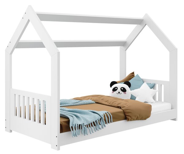 AMI nábytek Dětská postel DOMEČEK D2E 160 x 80 cm masiv bílá