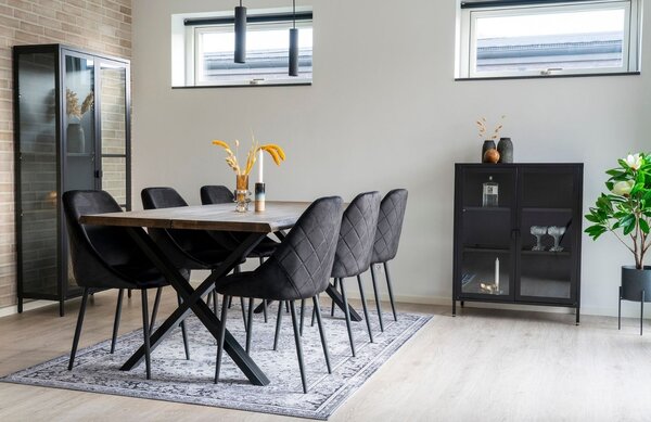 -25 % Dny MOMENTI– Nordic Living Černá kovová vitrína Bristana 101,5 x 80 cm