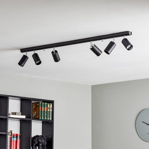 Nowodvorski Lighting Stropní bodové světlo Eye Spot šestilampové, černé, stmívatelný, Černá, Obývací pokoj / jídelna, kov, Moderní