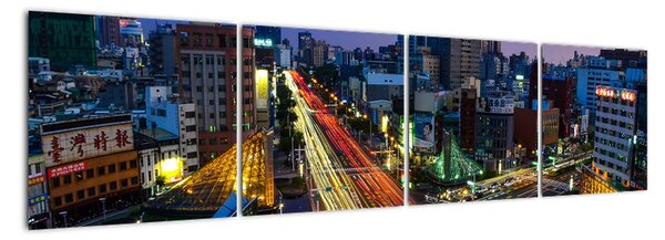 Obraz města v pohybu (160x40cm)