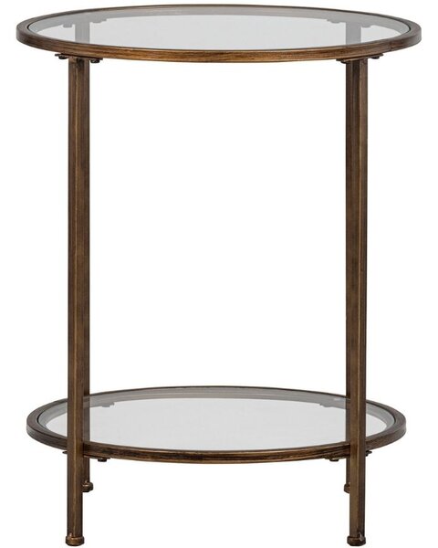 WOOOD Mosazný kovový odkládací stolek Gosed 46 cm