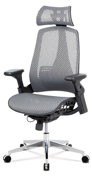 Kancelářská židle s podhlavníkem KA-A189 GREY síťovina šedá