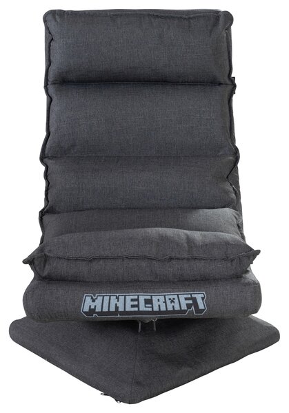 HERNÍ ŽIDLE, tkaná látka, šedá Minecraft - Herní židle