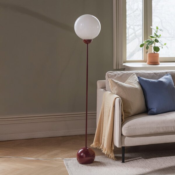 Stojací Lampa Globen Lighting, Ripley, Bílá, Obývací pokoj, Sklo, Skandinávský