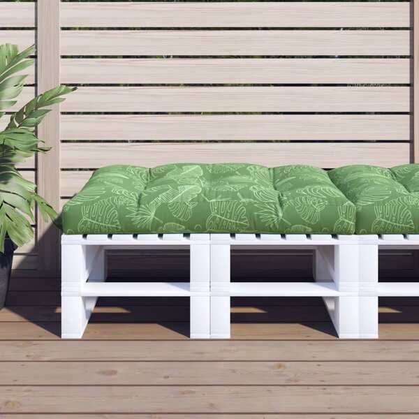 Poduška na palety vzor listů 120 x 80 x 12 cm textil