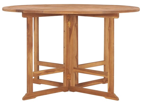 Skládací zahradní jídelní stůl Ø 110 x 75 cm masivní teak