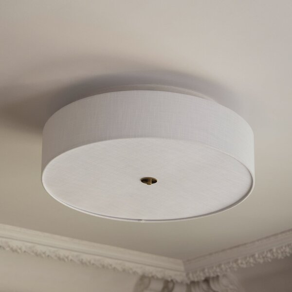 Stropní Lampa Globen Lighting, Noah, stmívatelné, Bílá, Obývací pokoj, Tkanina / Textil, Skandinávský