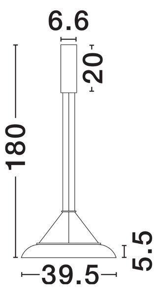 Nova Luce Bílé závěsné LED světlo Mantle 40 cm