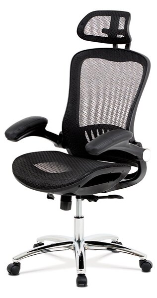 Kancelářská židle s podhlavníkem KA-A185 BK síťovina černá