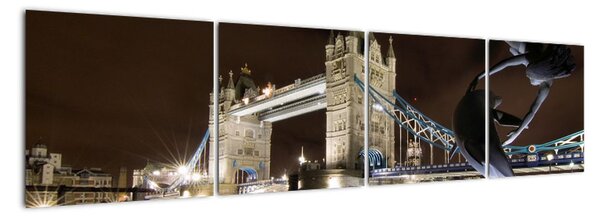 Noční Tower Bridge - obraz (160x40cm)