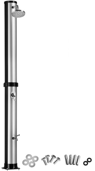 Tectake Solární sprcha Orinoco 40 l - černá/stříbrná