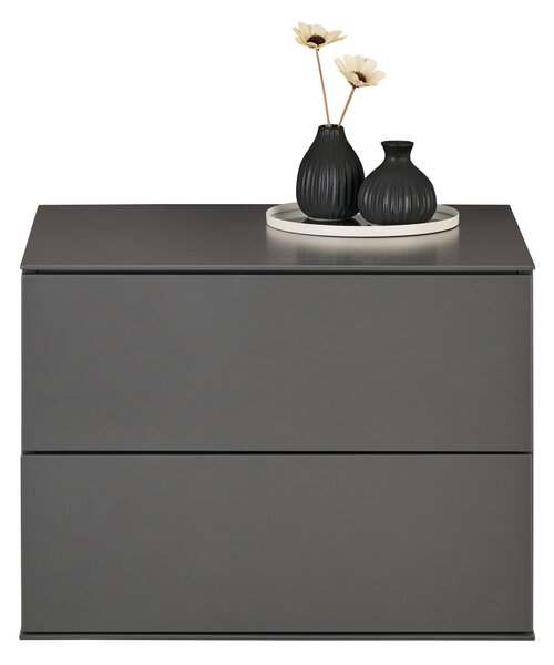 KOMODA, antracitová, 60/44/50 cm Dieter Knoll - Šuplíkové komody