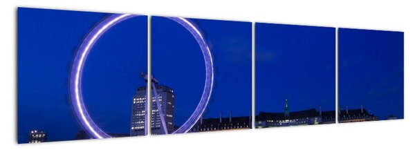Noční Londýnské oko - obrazy (160x40cm)