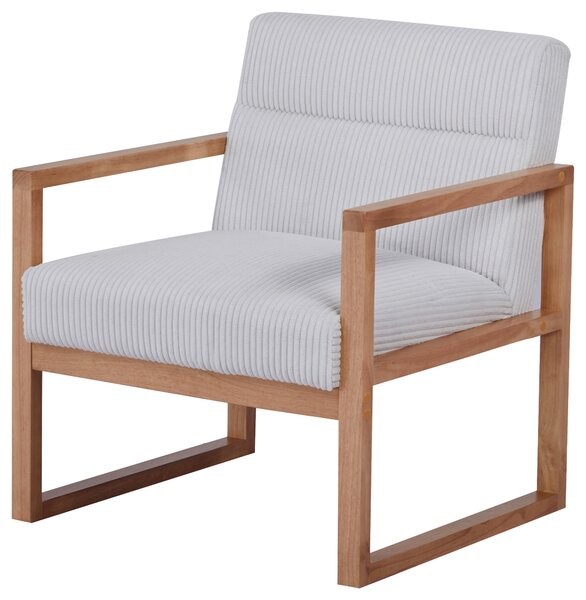 KŘESLO, dřevo, textil, béžová Ti'me - Křesla klasická