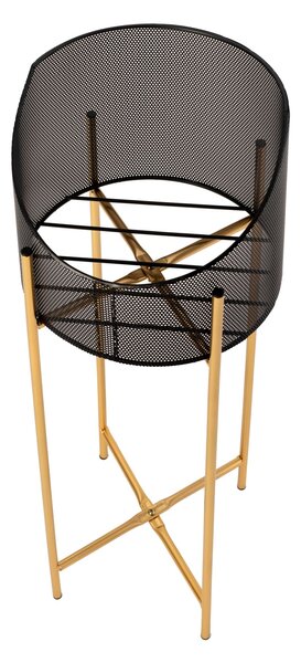 Tutumi Kovový ozdobný stojan na květináč 56 cm TSHP20208 černozlatý