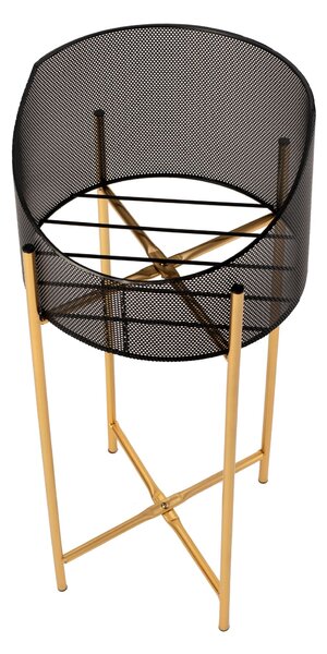 Tutumi Kovový ozdobný stojan na květináč 56 cm TSHP20208 černozlatý