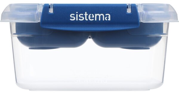 Sistema Dělený vodotěsný box na jídlo To Go STAX, 1,15 l, modrá