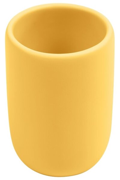 Žlutý plastový stojan na zubní kartáčky Kave Home Chia
