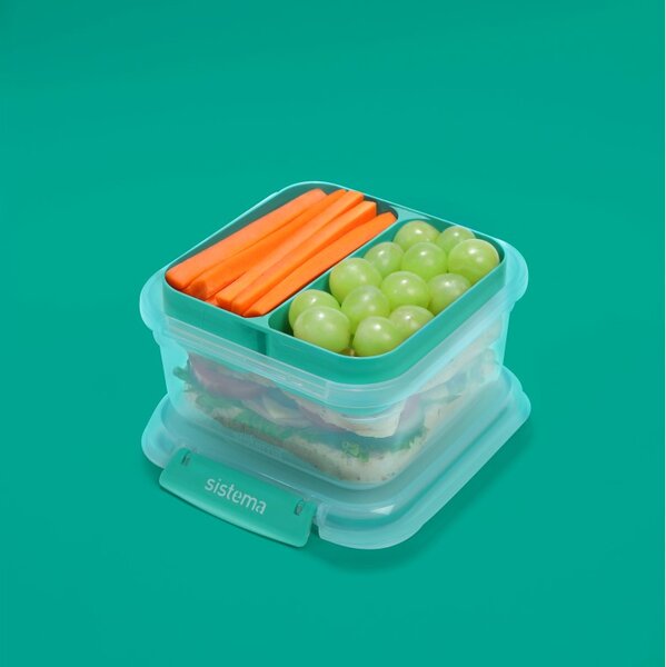 Sistema Dělený vodotěsný box na jídlo To Go STAX, 1,15 l, zelená