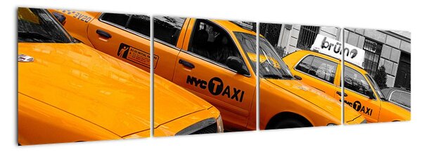 Žluté taxi - obraz (160x40cm)