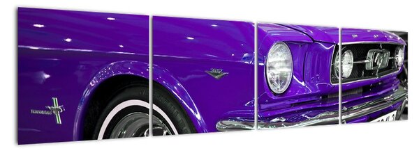 Fialové auto - obraz (160x40cm)