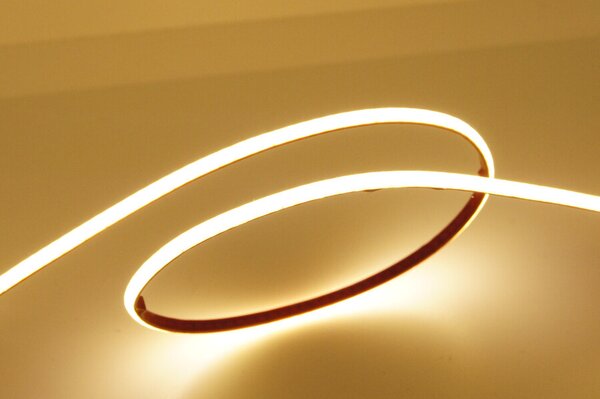 Ultra tenký 3mm LED pásek COB 4,8W/m, 24V, IP20, 400LED/m, CRI>90 Barva světla: Teplá bílá, 2700K