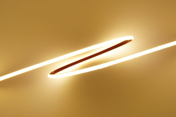 Ultra tenký 3mm LED pásek COB 4,8W/m, 24V, IP20, 400LED/m, CRI>90 Barva světla: Teplá bílá, 2700K