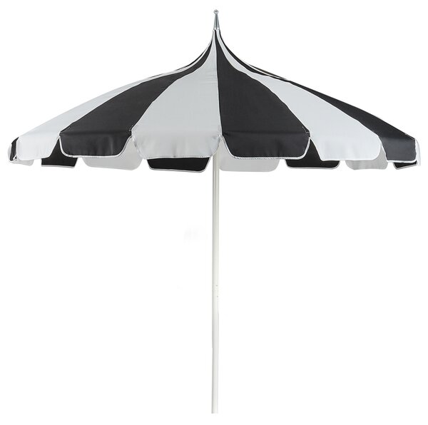 Slunečník 245 cm MINOA Černá/Bílá