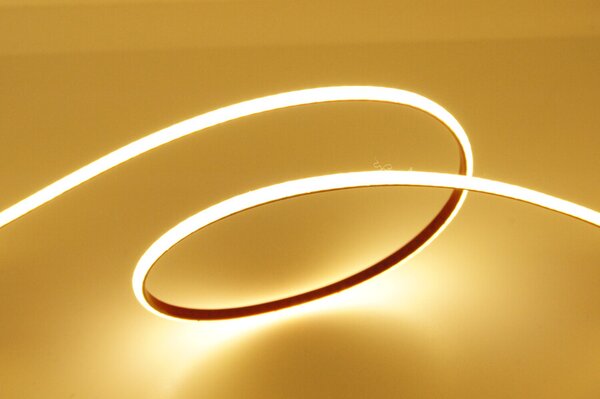 Ultra tenký 3mm LED pásek COB 4,8W/m, 24V, IP20, 400LED/m, CRI>90 Barva světla: Teplá bílá, 2700K