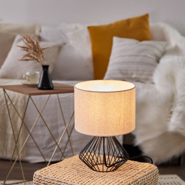 Brilliant 93146/09 Stolní lampa MELFORT bežová