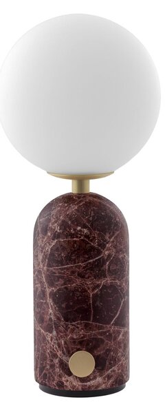 Stolní lampa Globen Lighting, Torrano, stmívatelné, Červená, Obývací pokoj, Mramor, Skandinávský