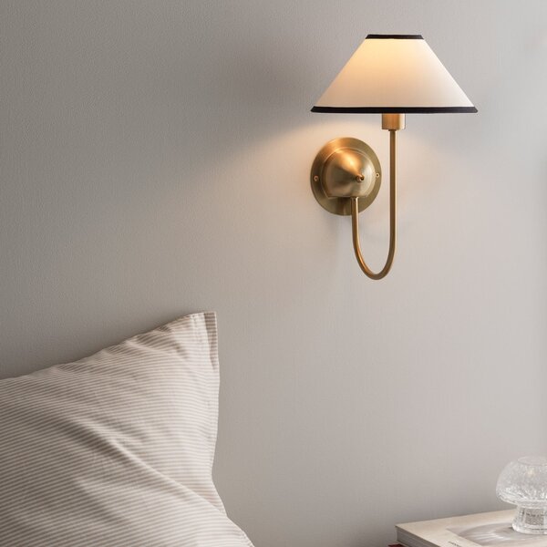 Nástěnná Svítidla Globen Lighting, IRIS, Béžová, Obývací pokoj, Tkanina / Textil, Skandinávský