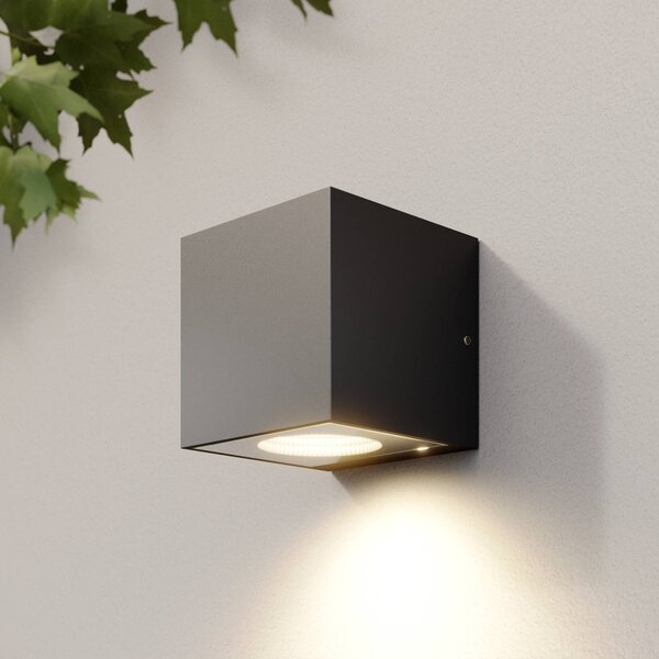 Arcchio LED venkovní nástěnné svítidlo Tassnim, 1 svítidlo, antracitová, IP65, stmívatelný, Černá, Hliník, Moderní