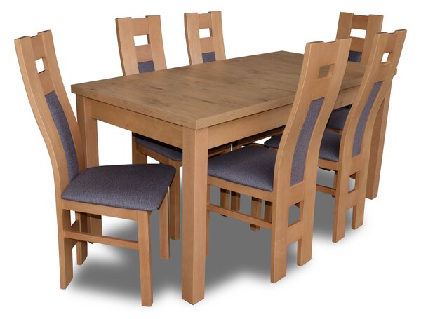 Sestava stůl S18-L + 6 ks židle K41B