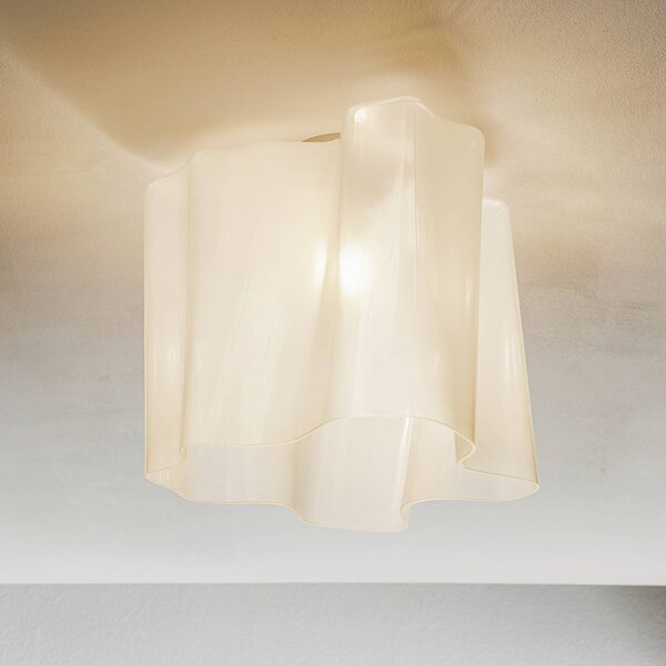 Artemide Logico stropní světlo 40x40 cm bílé, stmívatelný, Bílá / opál, Obývací pokoj / jídelna, Sklo, Design