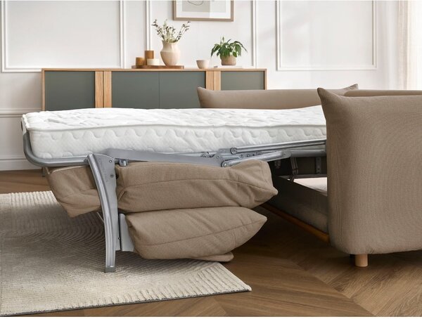 Béžová rozkládací pohovka 214 cm Ernest – Bobochic Paris
