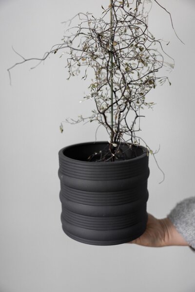 Keramický obal na květináč Arby Dark Grey