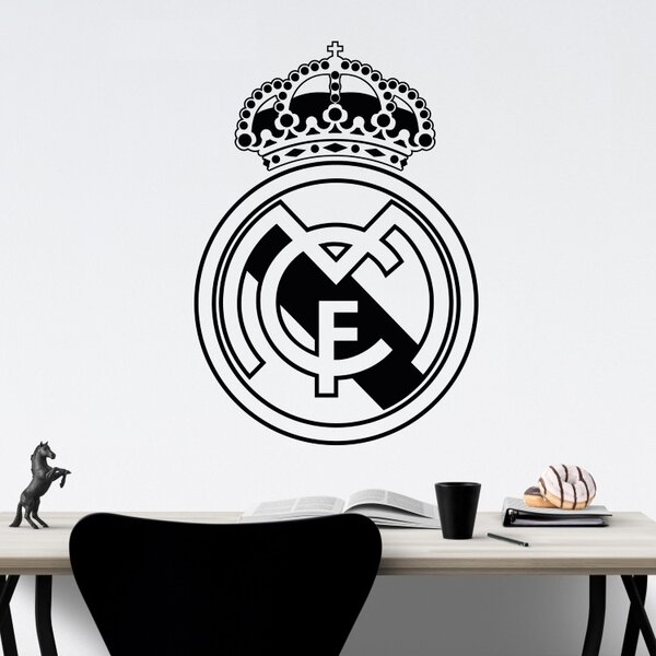 Znak fotbal Real Madrid - vinylová samolepka na zeď - 80x56cm