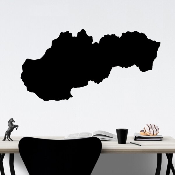 Mapa Slovensko - vinylová samolepka na zeď - 80x41cm