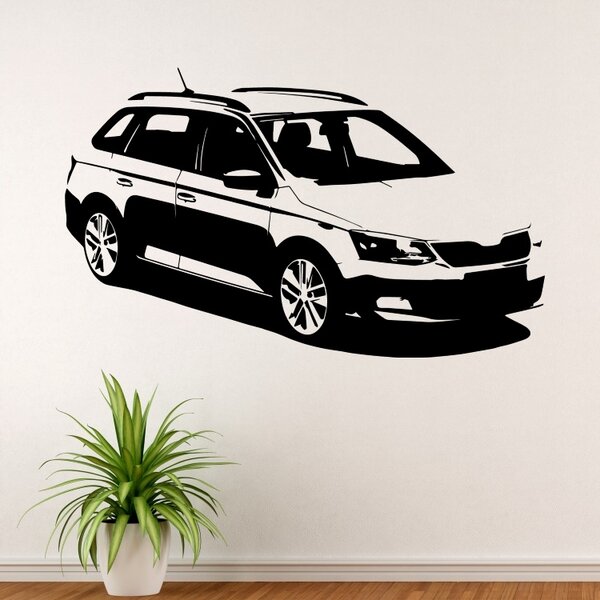 Škoda Fabia kombi - vinylová samolepka na zeď - 80x48cm
