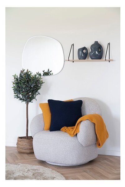 Žlutá pletená deka z recyklované bavlny 130x170 cm Santos – House Nordic