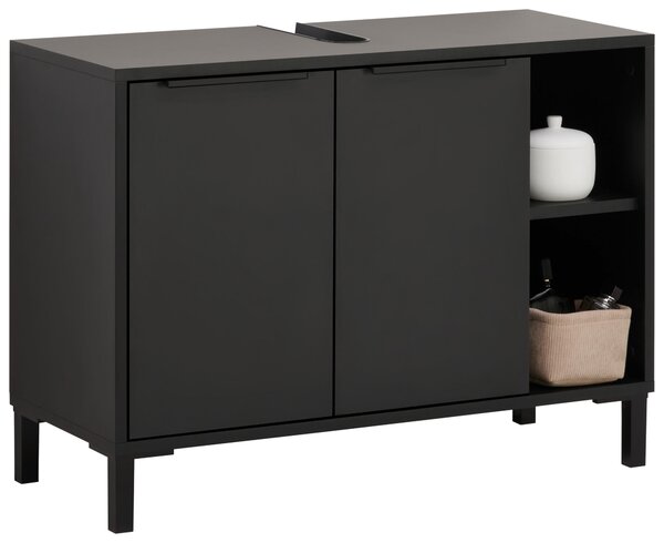 SKŘÍŇKA POD UMYVADLO, černá, černá, 80/49,3/33 cm home24 - Koupelnové série, Online Only