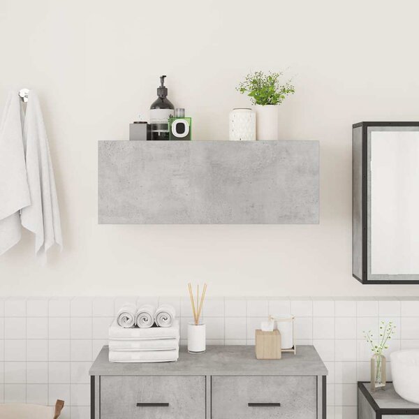 Koupelnová nástěnná skříňka betonově šedá 80x25x30 cm kompozit