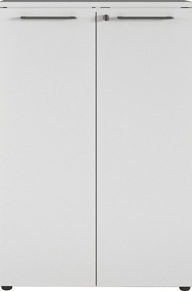 Světle šedá kancelářská skříňka GEMA Leanor 120 x 80 cm